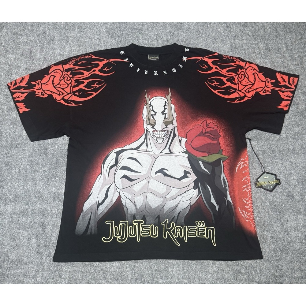 Civil Regime‎ x Jujutsu Kaisen Hanami Cursed Rose Oversized Tee Men Size XL NWT